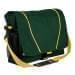 USA Made Nylon Poly Shoulder Bike Bags, Hunter Green-Gold, 9001197-AS5