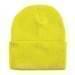 USA Made Solid Knit Ski Hat Safety Yellow,  99C176-SYL