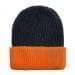 USA Made Knit Cuff Hat Black Orange,  99C244-BLK-BOR