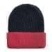 USA Made Knit Cuff Hat Black Dark Red,  99C244-BLK-DRD