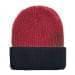 USA Made Knit Cuff Hat Dark Red Black,  99C244-DRD-BLK