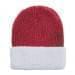 USA Made Knit Cuff Hat Dark Red White,  99C244-DRD-WHT