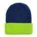 USA Made Knit Cuff Hat Navy Safety Green,  99C244-NVY-SGR