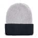 USA Made Knit Cuff Hat White Black,  99C244-WHT-BLK