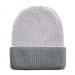 USA Made Knit Cuff Hat White Grey,  99C244-WHT-GRY