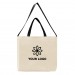 Screen Printed USA Made Natural/Black Deluxe Natural Canvas Shoulder Strap Gusset