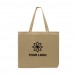 Screen Printed USA Made Natural Long Handle Natural T Bottom Tote