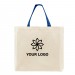 Screen Printed USA Made Natural/Royal 10 oz. Natural Hanging Pocket T Bottom
