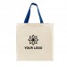 Screen Printed USA Made Natural/Royal Zipper Pocket Natural Canvas T Bottom