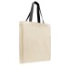USA Made Natural/Black Zipper Pocket Natural Canvas T Bottom 3Q