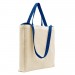 USA Made Natural/Royal Natural Canvas T Bottom Shoulder Carry Tote 3Q USA Made Natural/Royal Natural Canvas T Bottom Shoulder Carry Tote 3Q