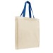 USA Made Natural/Royal Zipper Pocket Natural Canvas T Bottom 3Q