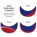 Royal Blue-Red White Mesh Back Snapback Prostyle, Visor Applique