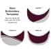 Burgundy-White Meshback Velcro Lowstyle, Visor Applique