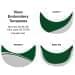 Kelly Green-White Meshback Velcro Trucker, Visor Applique