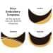 Black-Athletic Gold Meshback Velcro Flat Brim, Visor Applique