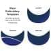 Navy-Royal Blue Eyelets Mesh Back Velcro Prostyle, Visor Applique
