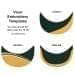 Hunter Green-Athletic Gold Meshback Velcro Dad Cap, Visor Applique