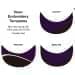 Purple-Black Eyelets Mesh Back Snapback Prostyle, Visor Applique