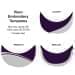 Purple-White Meshback Velcro Flat Brim, Visor Applique