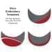 Light Gray-Red Eyelets Mesh Back Snapback Prostyle, Visor Applique