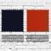 Navy-Orange Brushed Cotton Swatches