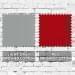 Light Gray-Red Brushed Cotton Swatches