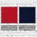 Red-Navy Cotton Duck Swatches