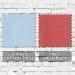 Light Blue-Red Cotton Twill/Mesh Swatches