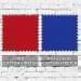Red-Royal Blue Cotton Spandex Swatches