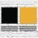 Black-Athletic Gold Cotton Spandex Swatches