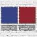 Royal Blue-Red Cotton Twill Swatches