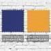 Royal Blue-Athletic Gold Pro Knit Leather Flat Brim, Swatch