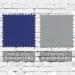 Royal Blue-Light Gray Pro Knit Leather Flat Brim, Swatch