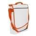 USA Made Nylon Poly Laptop Bags, White-Orange, LHCBA29A30