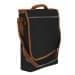 USA Made Nylon Poly Laptop Bags, Black-Brown, LHCBA29AOS