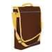 USA Made Nylon Poly Laptop Bags, Brown-Gold, LHCBA29AP5