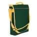 USA Made Nylon Poly Laptop Bags, Hunter Green-Gold, LHCBA29AS5