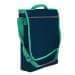USA Made Nylon Poly Laptop Bags, Navy-Kelly Green, LHCBA29AWW