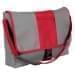 USA Made Nylon Poly Dad Shoulder Bags, Grey-Red, OHEDA19A1L