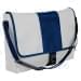 USA Made Nylon Poly Dad Shoulder Bags, White-Navy, OHEDA19A3I