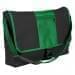 USA Made Nylon Poly Dad Shoulder Bags, Black-Kelly Green, OHEDA19AOH