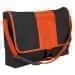 USA Made Nylon Poly Dad Shoulder Bags, Black-Orange, OHEDA19AOJ