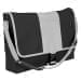 USA Made Nylon Poly Dad Shoulder Bags, Black-White, OHEDA19AOP