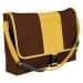 USA Made Nylon Poly Dad Shoulder Bags, Brown-Gold, OHEDA19APQ