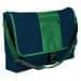 USA Made Nylon Poly Dad Shoulder Bags, Navy-Kelly Green, OHEDA19AWH