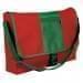 USA Made Nylon Poly Dad Shoulder Bags, Red-Kelly Green, OHEDA19AZH