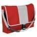 USA Made Nylon Poly Dad Shoulder Bags, Red-White, OHEDA19AZP