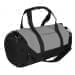 USA Made Nylon Poly Athletic Barrel Bags, Grey-Black, PMLXZ2AA1C