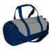 USA Made Nylon Poly Athletic Barrel Bags, Grey-Navy, PMLXZ2AA1I